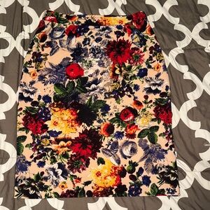 Pixley Vibrant Floral Pencil Skirt